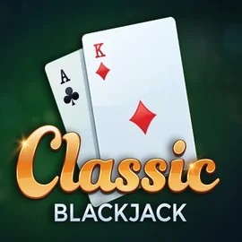 Classic Blackjack online game logo by Red Tiger Gaming on herculesscasino.com
