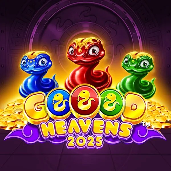 Goood Heavens slot logo by Rarestone Gaming at Hercules CasinoGoood Heavens