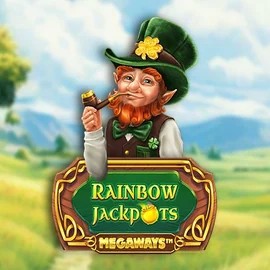 Rainbow Jackpots Megaways slot logo by Red Tiger Gaming at Hercules Casino